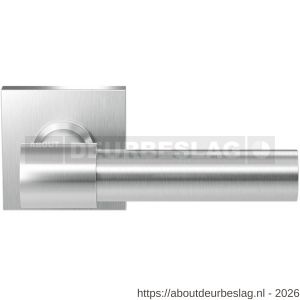 GPF Bouwbeslag RVS GPF3042.02R Hipi Deux+ deurkruk gatdeel op vierkant rozet 50x50x8 mm rechtswijzend RVS geborsteld - R21010104 - afbeelding 1
