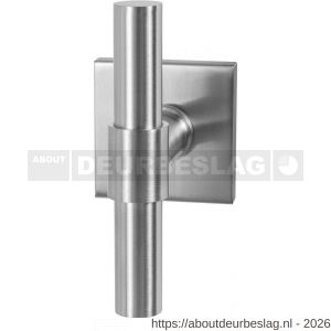 GPF Bouwbeslag RVS GPF3046.09-02 Hipi Deux kruiskruk op vierkant rozet 50x50x8 mm RVS geborsteld - R21009266 - afbeelding 1