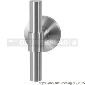 GPF Bouwbeslag RVS GPF3046.09-05 Hipi Deux kruisknop vast met knopvastzetter op rond rozet RVS 50x6 mm RVS geborsteld - R21013907 - afbeelding 1