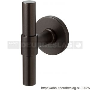 GPF Bouwbeslag Anastasius GPF3046.A1-05 Hipi Deux kruis deurknop vast met knopvastzetter 103 mm op rond rozet Dark blend - R21013908 - afbeelding 1