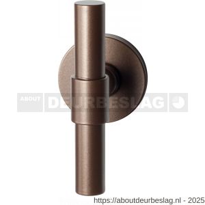 GPF Bouwbeslag Anastasius GPF3046.A2-05 Hipi Deux kruis deurknop vast met knopvastzetter 103 mm op rond rozet Bronze blend - R21013909 - afbeelding 1