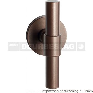 GPF Bouwbeslag Anastasius GPF3046.A2-05 L Hipi Deux kruiskruk gatdeel 103 mm op rond rozet 50x6 mm linkswijzend Bronze blend - R21010116 - afbeelding 1