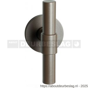 GPF Bouwbeslag Anastasius GPF3046.A3-05 L Hipi Deux kruiskruk gatdeel 103 mm op rond rozet 50x6 mm linkswijzend Mocca blend - R21010118 - afbeelding 1