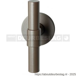 GPF Bouwbeslag Anastasius GPF3046.A3-05 R Hipi Deux kruiskruk gatdeel 103 mm op rond rozet 50x6 mm rechtswijzend Mocca blend - R21010119 - afbeelding 1