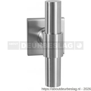 GPF Bouwbeslag RVS GPF3047.02L Hipi Deux+ kruiskruk op vierkant rozet 50x50x8 mm linkswijzend RVS geborsteld - R21010123 - afbeelding 1