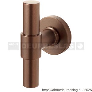 GPF Bouwbeslag Anastasius GPF3047.A2-00 Hipi Deux+ kruis deurknop vast met knopvastzetter 105,5 mm op rond rozet 50x8 mm Bronze blend - R21013914 - afbeelding 1