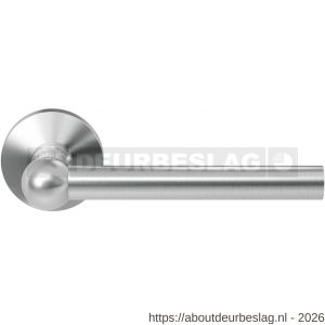 GPF Bouwbeslag RVS GPF3050.09-00 Hipi deurkruk op rond rozet 50x8 mm RVS geborsteld - R21009269 - afbeelding 1