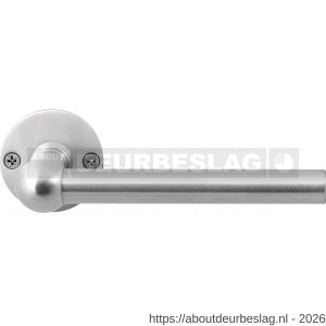 GPF Bouwbeslag RVS GPF3050.09-06 Hipi deurkruk op rond rozet 50x2 mm RVS geborsteld - R21009270 - afbeelding 1
