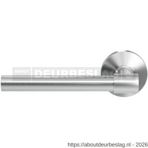 GPF Bouwbeslag RVS GPF3051.09-00L/R Hipi Deux deurkruk gatdeel op rond rozet RVS 50x8 mm links-rechtswijzend RVS geborsteld - R21010131 - afbeelding 1