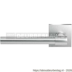 GPF Bouwbeslag RVS GPF3051.02L Hipi Deux deurkruk gatdeel op vierkant rozet 50x50x8 mm linkswijzend RVS geborsteld - R21010134 - afbeelding 1