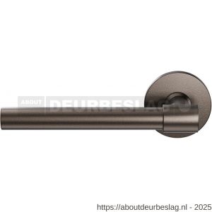 GPF Bouwbeslag Anastasius GPF3051.A1-05 L Hipi Deux deurkruk gatdeel 139 mm op rond rozet 50x6 mm linkswijzend Dark blend - R21010138 - afbeelding 1