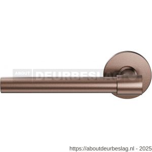 GPF Bouwbeslag Anastasius GPF3051.A2-05 L Hipi Deux deurkruk gatdeel 139 mm op rond rozet 50x6 mm linkswijzend Bronze blend - R21010140 - afbeelding 1