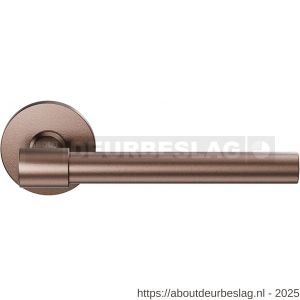GPF Bouwbeslag Anastasius GPF3051.A2-05 R Hipi Deux deurkruk gatdeel 139 mm op rond rozet 50x6 mm rechtswijzend Bronze blend - R21010141 - afbeelding 1