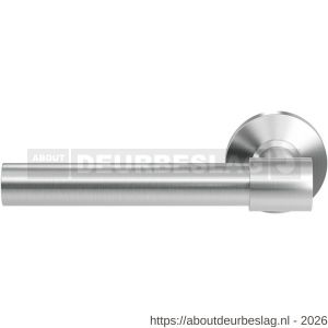 GPF Bouwbeslag RVS GPF3052.09-00L/R Hipi Deux+ deurkruk gatdeel op rond rozet RVS 50x8 mm links-rechtswijzend RVS geborsteld - R21010146 - afbeelding 1