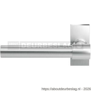 GPF Bouwbeslag RVS GPF3052.01L Hipi Deux+ deurkruk gatdeel op rechthoekig rozet 70x32x10 mm linkswijzend RVS geborsteld - R21010147 - afbeelding 1