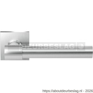 GPF Bouwbeslag RVS GPF3052.02R Hipi Deux+ deurkruk gatdeel op vierkant rozet 50x50x8 mm rechtswijzend RVS geborsteld - R21010150 - afbeelding 1
