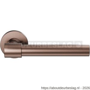 GPF Bouwbeslag Anastasius GPF3052.A2-00 Hipi Deux+ deurkruk 141,5 mm op rond rozet 50xx8 mm Bronze blend - R21010660 - afbeelding 1