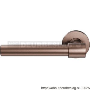 GPF Bouwbeslag Anastasius GPF3052.A2-00 L/R Hipi Deux+ deurkruk gatdeel 141,5 mm op rond rozet 50x8 mm links-rechtswijzend Bronze blend - R21010154 - afbeelding 1