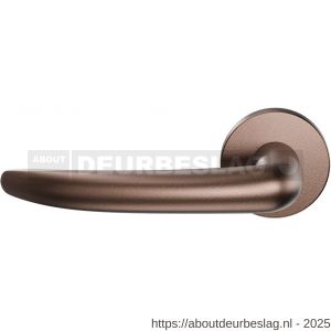 GPF Bouwbeslag Anastasius GPF3085.A2-00 L/R Tino deurkruk gatdeel op rond rozet 50x8 mm links-rechtswijzend Bronze blend - R21010159 - afbeelding 1