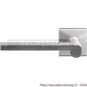 GPF Bouwbeslag RVS GPF3105.02L Tinga deurkruk gatdeel op vierkant rozet 50x50x8 mm linkswijzend RVS geborsteld - R21010165 - afbeelding 1