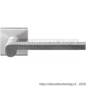 GPF Bouwbeslag RVS GPF3105.02R Tinga deurkruk gatdeel op vierkant rozet 50x50x8 mm rechtswijzend RVS geborsteld - R21010166 - afbeelding 1