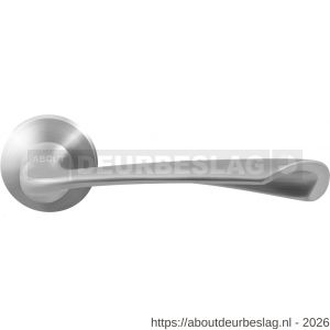 GPF Bouwbeslag RVS GPF3120.09-00 Kore deurkruk op rond rozet RVS 50x8 mm RVS geborsteld - R21009285 - afbeelding 1