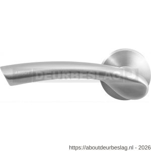 GPF Bouwbeslag RVS GPF3125.00L Tango deurkruk gatdeel op rond rozet 50x8 mm linkswijzend RVS geborsteld - R21010173 - afbeelding 1