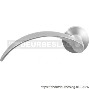 GPF Bouwbeslag RVS GPF3130.00L Kanga deurkruk gatdeel op rond rozet 50x8 mm linkswijzend RVS geborsteld - R21010175 - afbeelding 1