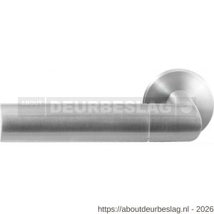 GPF Bouwbeslag RVS GPF3140.09-00L/R Nana deurkruk gatdeel op rond rozet RVS 50x8 mm links-rechtswijzend RVS geborsteld - R21010177 - afbeelding 1