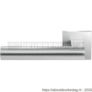 GPF Bouwbeslag RVS GPF3145.02L Umu deurkruk gatdeel op vierkant rozet 50x50x8 mm linkswijzend RVS geborsteld - R21010181 - afbeelding 1