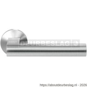 GPF Bouwbeslag RVS GPF3145.09-00 Umu deurkruk op rond rozet RVS 50x8 mm RVS geborsteld - R21009290 - afbeelding 1
