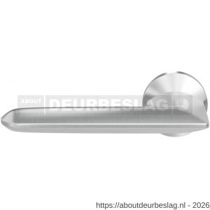 GPF Bouwbeslag RVS GPF3150.00L Wini deurkruk gatdeel op rond rozet 50x8 mm linkswijzend RVS geborsteld - R21010183 - afbeelding 1