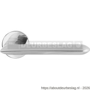 GPF Bouwbeslag RVS GPF3152.49-00 Wini deurkruk op rond rozet 50x8 mm RVS gepolijst - R21013925 - afbeelding 1