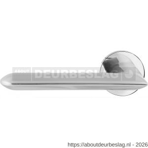 GPF Bouwbeslag RVS GPF3152.49-00L Wini deurkruk gatdeel op rond rozet gepolijst 50x8 mm linkswijzend RVS gepolijst - R21013926 - afbeelding 1
