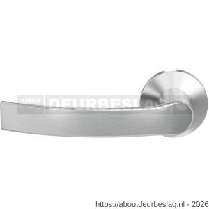 GPF Bouwbeslag RVS GPF3155.09-00L/R Kokoru deurkruk gatdeel op rond rozet 50x8 mm links-rechtswijzend RVS geborsteld - R21010185 - afbeelding 1