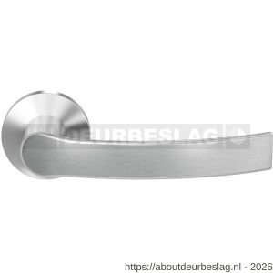 GPF Bouwbeslag RVS GPF3155.09-00 Kokoru deurkruk op rond rozet RVS geborsteld 50x8 mm RVS geborsteld - R21009293 - afbeelding 1