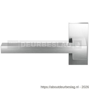 GPF Bouwbeslag RVS GPF3160.01L Raa deurkruk gatdeel op rechthoekig rozet 70x32x10 mm linkswijzend RVS geborsteld - R21010186 - afbeelding 1