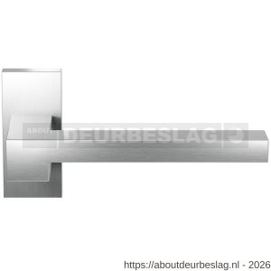 GPF Bouwbeslag RVS GPF3160.01R Raa deurkruk gatdeel op rechthoekig rozet 70x32x10 mm rechtswijzend RVS geborsteld - R21010187 - afbeelding 1