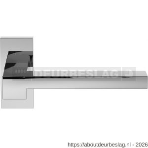 GPF Bouwbeslag RVS GPF3162.49-01 Raa deurkruk op rechthoekig rozet 70x32x10 mm RVS gepolijst - R21013928 - afbeelding 1