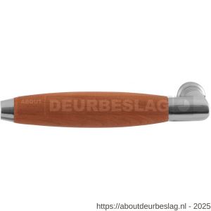 GPF Bouwbeslag RVS GPF4006L/R XL Ika XL deurkruk gatdeel haaks met trapezium eindknop links-rechtswijzend RVS gepolijst-kersen - R21002828 - afbeelding 1