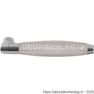 GPF Bouwbeslag RVS GPF4013 XL Ika XL deurkruk haaks met trapezium eindknop RVS gepolijst-eiken whitewash - R21002793 - afbeelding 1