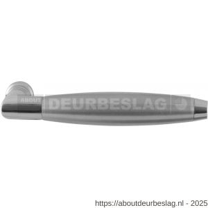 GPF Bouwbeslag RVS GPF4016 XL Ika XL Duo deurkruk haaks met trapezium eindknop RVS gepolijst-RVS geborsteld - R21002562 - afbeelding 1