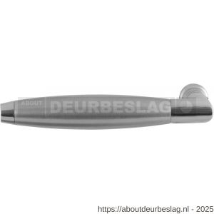 GPF Bouwbeslag RVS GPF4016L/R XL Ika XL Duo deurkruk gatdeel haaks met trapezium eindknop links-rechtswijzend RVS gepolijst-RVS geborsteld - R21002563 - afbeelding 1