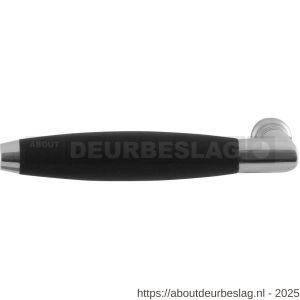 GPF Bouwbeslag RVS GPF4022L/R XL Ika XL deurkruk gatdeel haaks met trapezium eindknop links-rechtswijzend RVS gepolijst-zwart - R21005761 - afbeelding 1