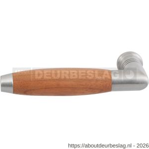 GPF Bouwbeslag RVS GPF4035L/R Ika deurkruk gatdeel haaks met trapezium eindknop links-rechtswijzend RVS geborsteld-kersen - R21002787 - afbeelding 1