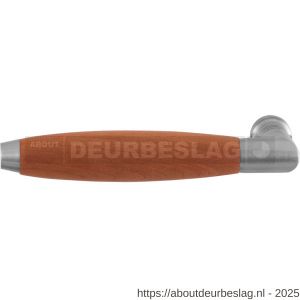 GPF Bouwbeslag RVS GPF4036L/R XL Ika XL deurkruk gatdeel haaks met trapezium eindknop links-rechtswijzend RVS geborsteld-kersen - R21002824 - afbeelding 1