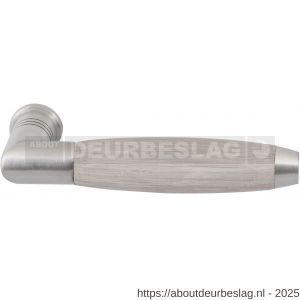 GPF Bouwbeslag RVS GPF4042 Ika deurkruk haaks met trapezium eindknop RVS geborsteld-eiken whitewash - R21002708 - afbeelding 1