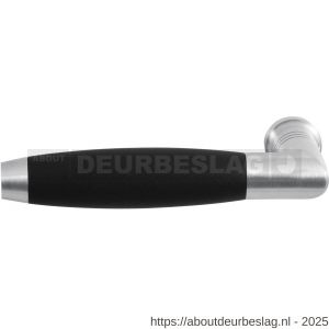 GPF Bouwbeslag RVS GPF4051L/R Ika deurkruk gatdeel haaks met trapezium eindknop links-rechtswijzend RVS geborsteld-zwart - R21005767 - afbeelding 1