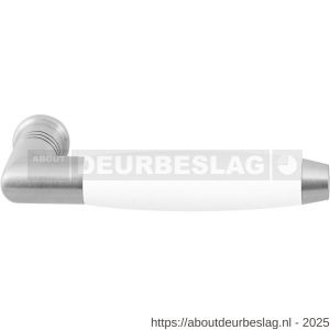 GPF Bouwbeslag RVS GPF4055 Ika deurkruk haaks met trapezium eindknop RVS geborsteld-wit - R21008226 - afbeelding 1