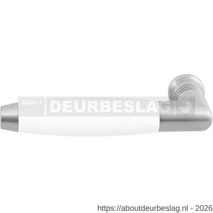 GPF Bouwbeslag RVS GPF4055L/R Ika deurkruk gatdeel haaks met trapezium eindknop links-rechtswijzend RVS geborsteld-wit - R21008227 - afbeelding 1
